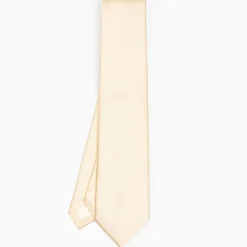 Cerimonial Solid Yellow Silk Satin Tie
