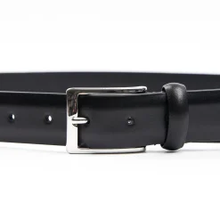 Classic Black Leather Belt 30 Mm
