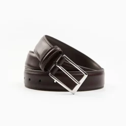 Classic Chocolate Dark Leather Belt 30 Mm