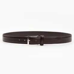 Classic Chocolate Dark Leather Belt 30 Mm