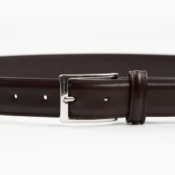 Classic Chocolate Dark Leather Belt 30 Mm