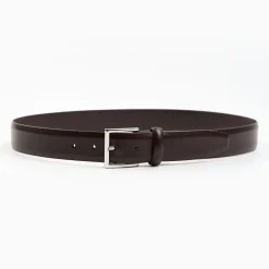 Classic Chocolate Dark Leather Belt 35 Mm