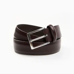 Classic Chocolate Dark Leather Belt 30 Mm