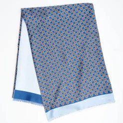 Dark And Light Blue Double Silk Scarf