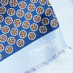 Dark And Light Blue Double Silk Scarf