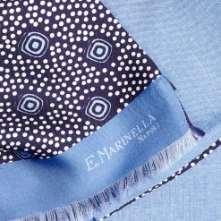 Dark And Light Blue Double Silk Scarf