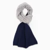 Dark Blue And Grey Dots Cashmere Neck Warmer