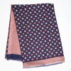 Dark Blue And Pink Double Silk Scarf