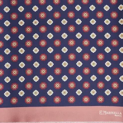 Dark Blue And Pink Double Silk Scarf