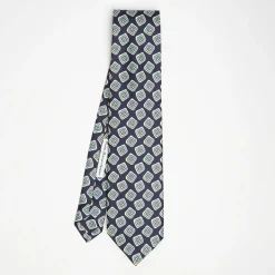 Dark Blue Archivio Collection Silk Tie 1930-01