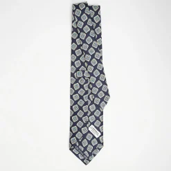Dark Blue Archivio Collection Silk Tie 1930-01