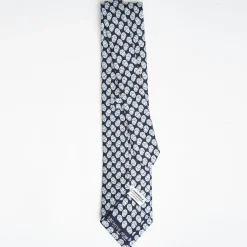 Dark Blue Archivio Collection Silk Tie 1938-1-01