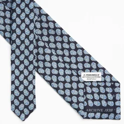 Dark Blue Archivio Collection Silk Tie 1938-1-02