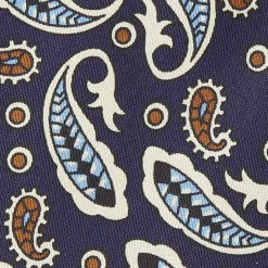 Dark Blue Archivio Collection Silk Tie 1930-1-01