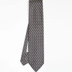 Dark Blue Archivio Collection Silk Tie 1934-01