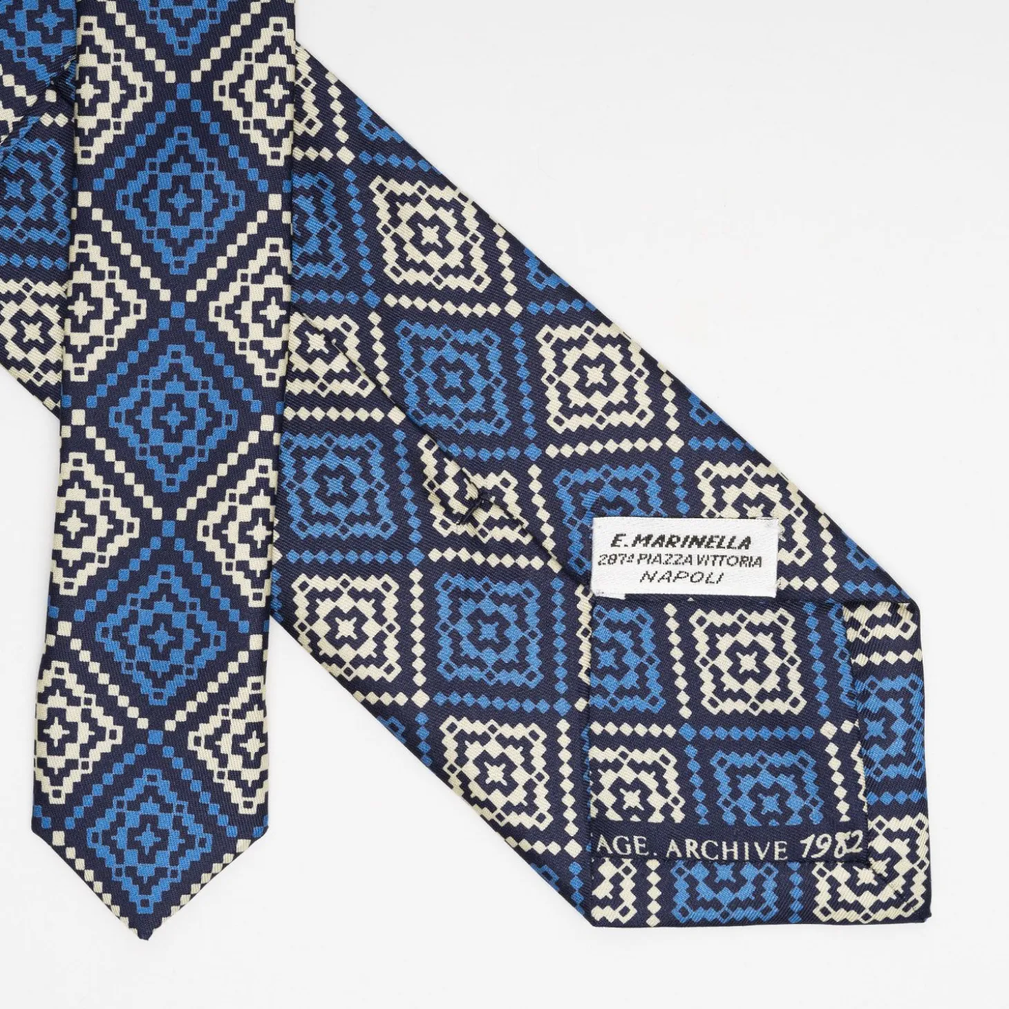 Dark Blue Archivio Collection Silk Tie 1982_01