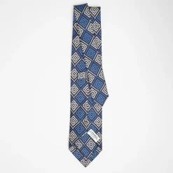 Dark Blue Archivio Collection Silk Tie 1982_01
