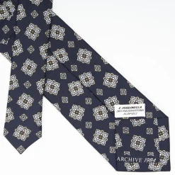 Dark Blue Archivio Collection Silk Tie 1984-01