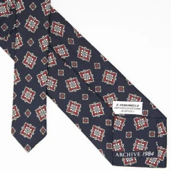 Dark Blue Archivio Collection Silk Tie 1984-02