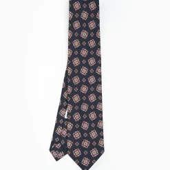 Dark Blue Archivio Collection Silk Tie 1984-02