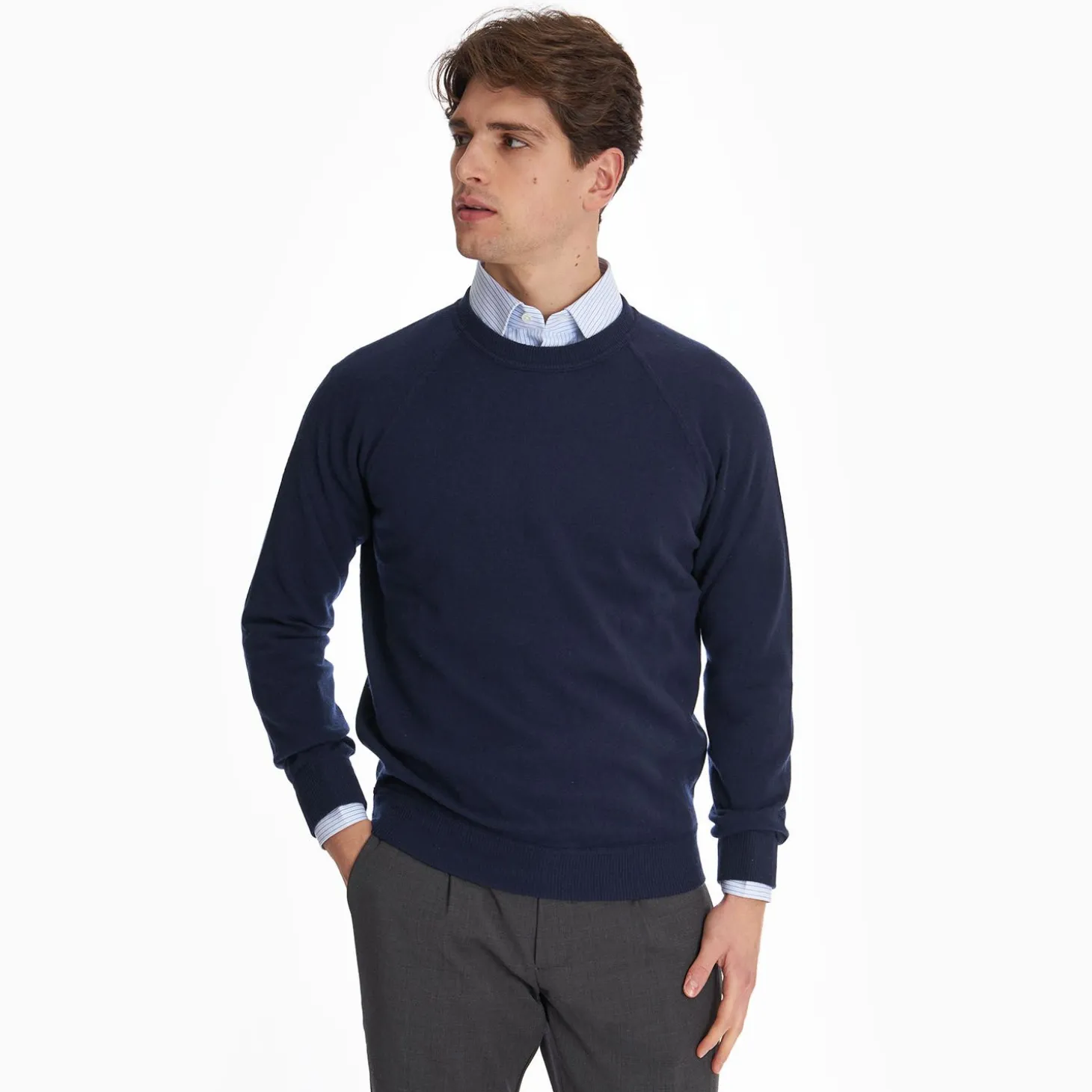 Dark Blue Cashmere Sweatshirt