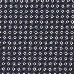 Dark Blue Ceremonial Jacquard Silk Tie Small Geometric Pattern