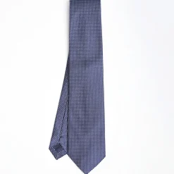 Dark Blue Ceremonial Jacquard Silk Tie