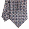 Dark Blue Extra Long Sartorial Silk Tie - Paisley Pattern