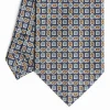 Dark Blue Extra Long Sartorial Silk Tie - Paisley Pattern