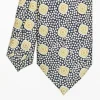 Dark Blue Heritage Collection Silk Tie - Large Geometric Pattern