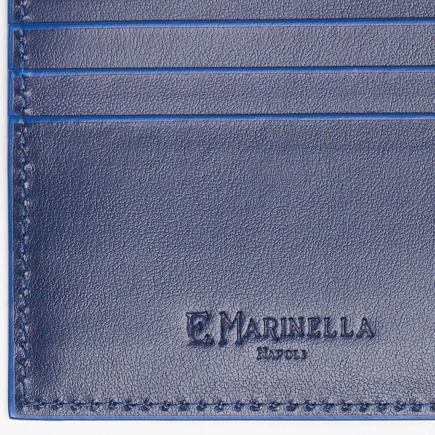 Dark Blue Leather Horizontal Wallet