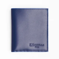 Dark Blue Leather Small Wallet