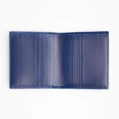 Dark Blue Leather Small Wallet