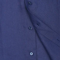 Dark Blue Linen Shirt