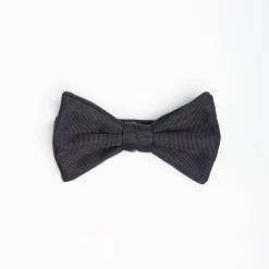 Dark Blue Pre-Knotted Silk Bowtie Solid Color