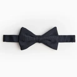 Dark Blue Pre-Knotted Silk Bowtie Solid Color