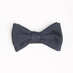 Dark Blue Pre-Knotted Silk Bowtie - Solid Color