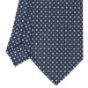 Dark Blue Sartorial Classic Silk Tie - Small Flower Designs