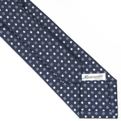 Dark Blue Sartorial Classic Silk Tie - Small Flower Designs