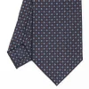 Dark Blue Sartorial Classic Silk Tie - Small Flower Designs