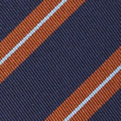 Dark Blue Sartorial Striped Silk Tie