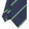 Dark Blue Sartorial Striped Silk Tie