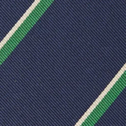 Dark Blue Sartorial Striped Silk Tie