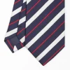 Dark Blue Sartorial Striped Silk Tie