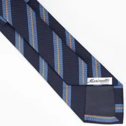 Dark Blue Sartorial Striped Silk Tie