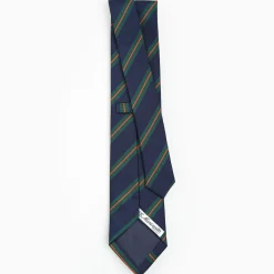 Dark Blue Sartorial Striped Silk Tie