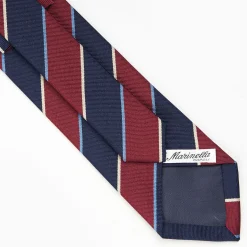 Dark Blue Sartorial Striped Silk Tie