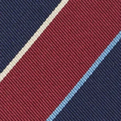 Dark Blue Sartorial Striped Silk Tie