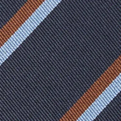 Dark Blue Sartorial Striped Silk Tie