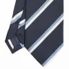 Dark Blue Sartorial Striped Silk Tie